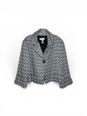 Covington Geometric Diamond Print Blazer Jacket XL